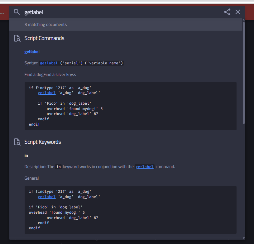 Using GetLabel as a Ping Check